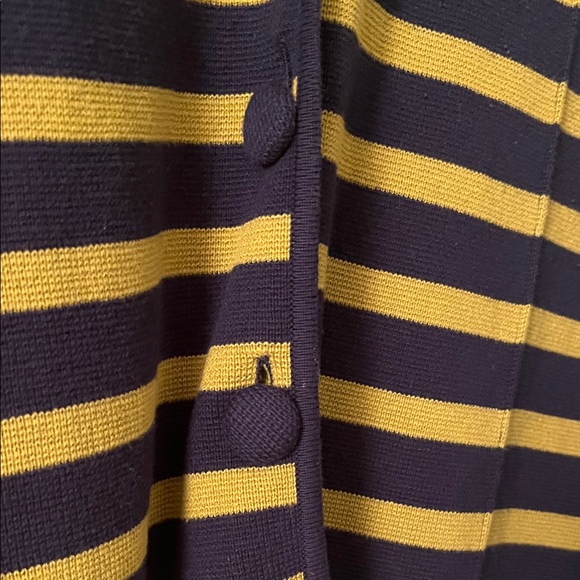 Audrey & Grace Navy and Yellow Striped Blazer - Picture 3 of 6